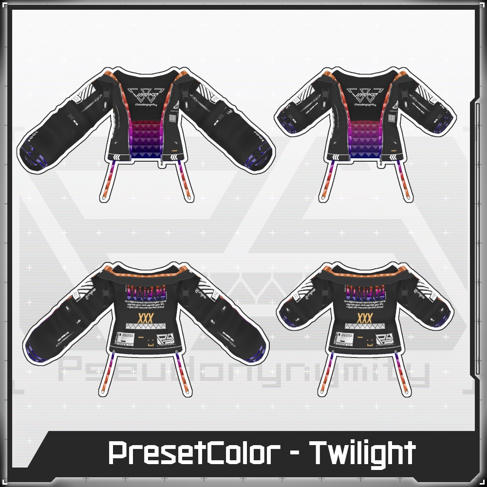 【Free/無料】VMP Jacket:A2 Variable Black【VRoid】