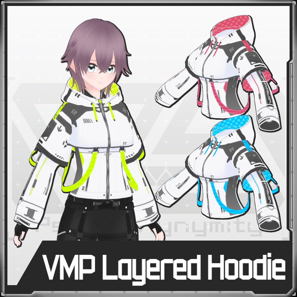 【Free/無料】VMP Layered Hoodie【VRoid】