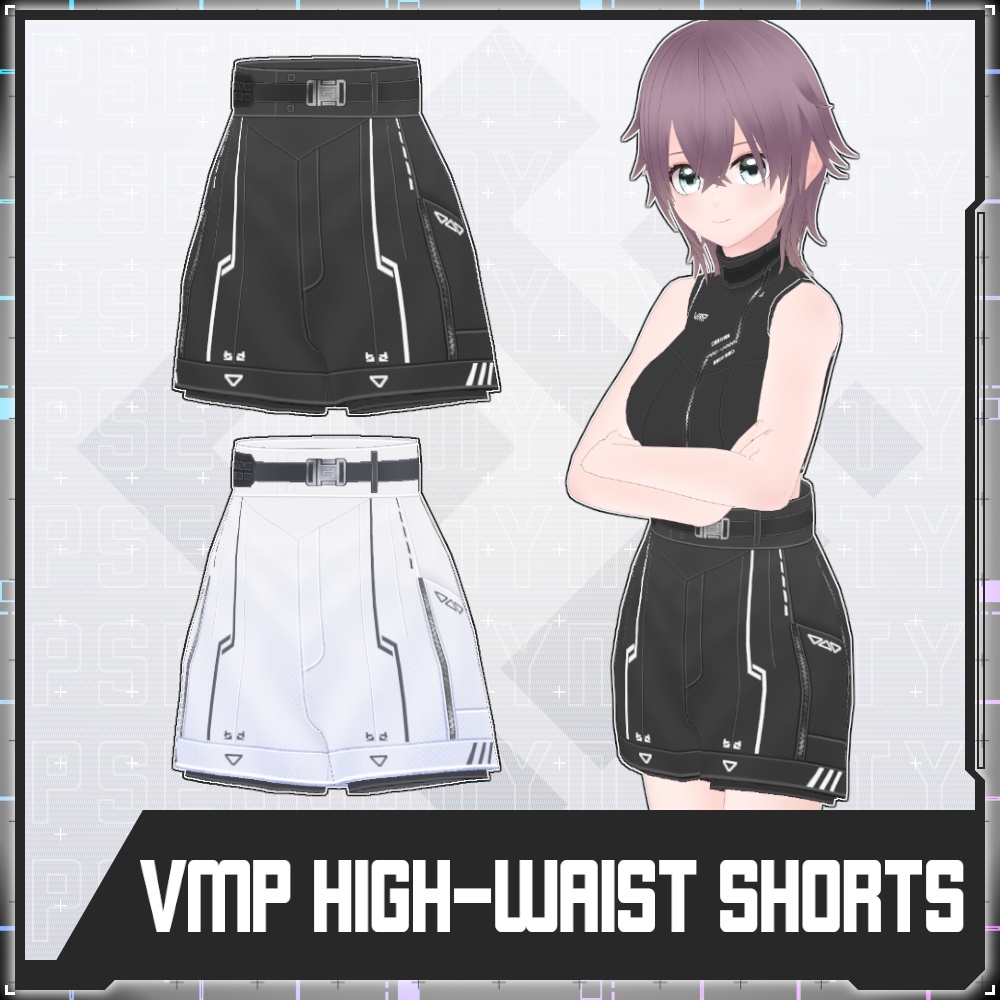 【Free/無料】VMP High-waist Shorts【VRoid】