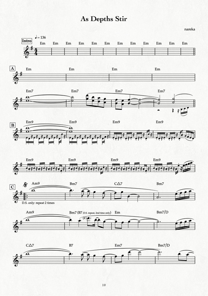 nareka『As Depths Stir』(PDFブックレット付きダウンロード版)
