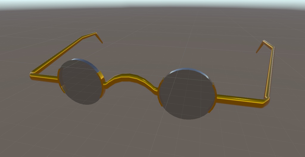 VRCで使える丸メガネ・サングラス(可変式)