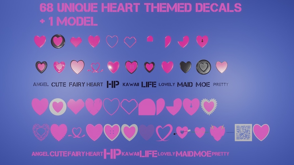 Memento Aurora Heart Decals