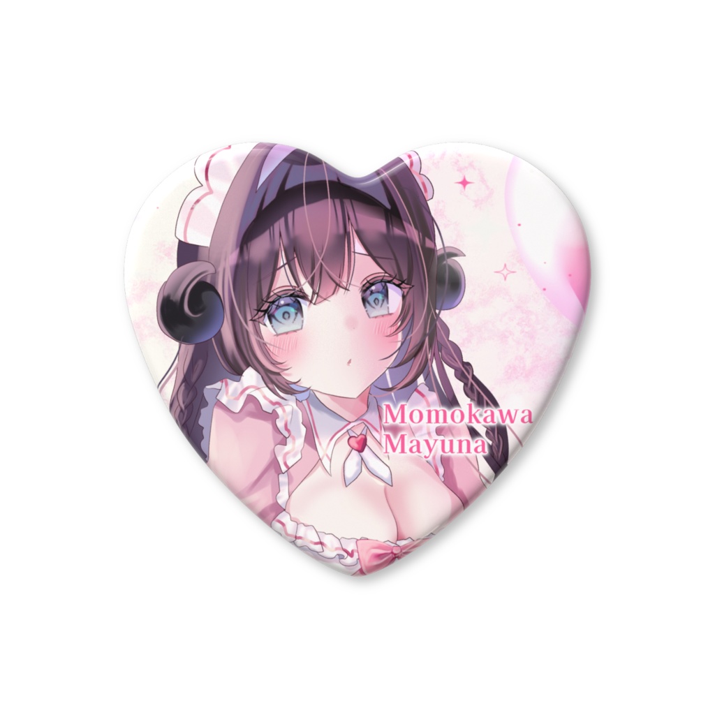 MAIDOLCE♡ハート缶バッジ