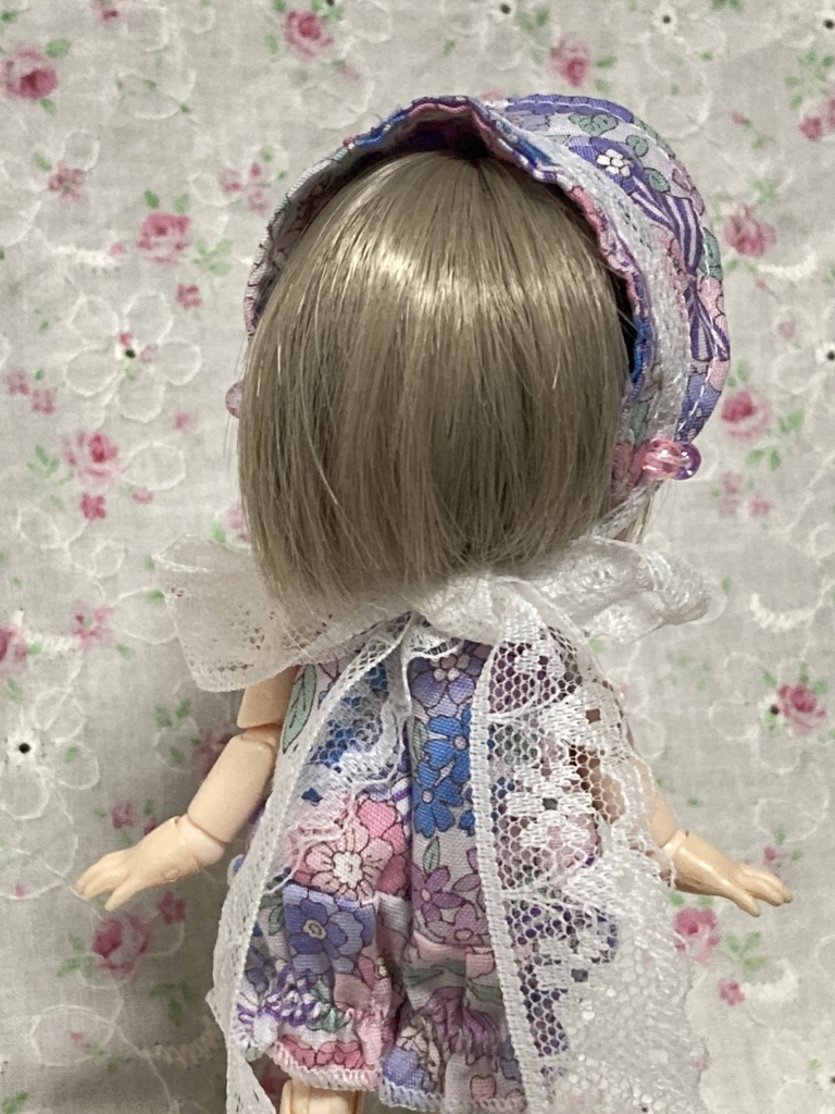 オビツ11 ロンパース(紫小花)