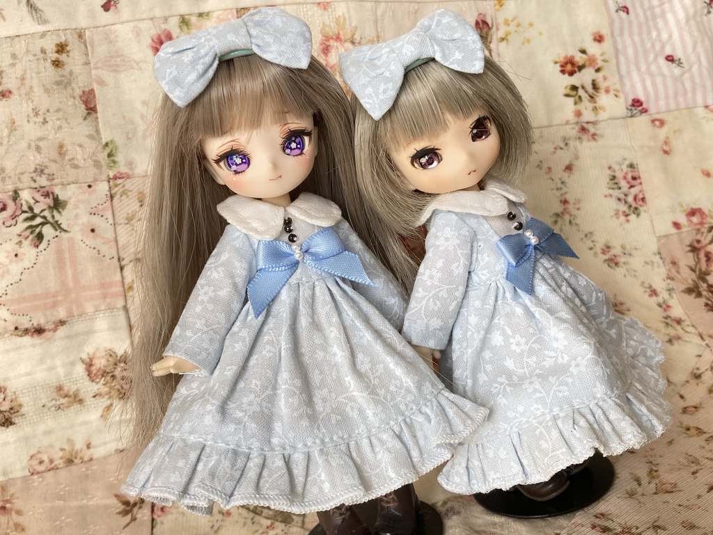 オビツ11.ピコPボディ用ワンピースセット(アイスブルー)