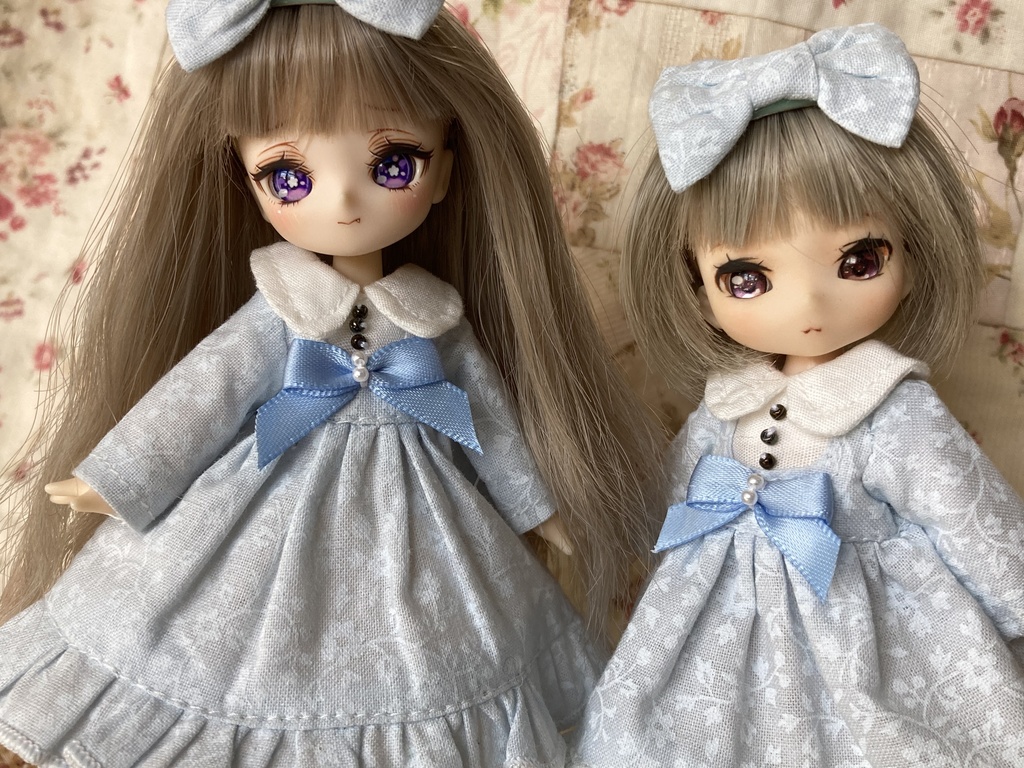 オビツ11.ピコPボディ用ワンピースセット(アイスブルー)