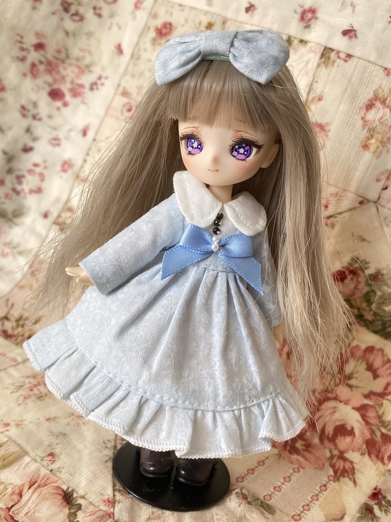 オビツ11.ピコPボディ用ワンピースセット(アイスブルー)