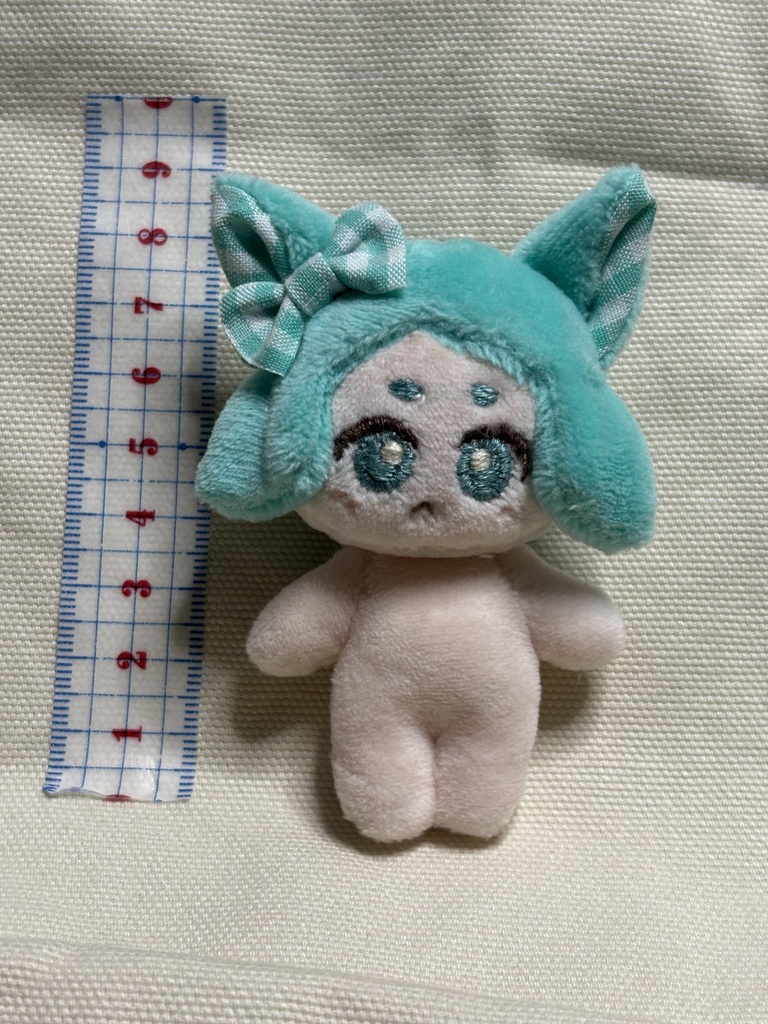 無属性　自作ぬいぐるみ　ハンドメイド　8センチ＊ミント猫ちゃん