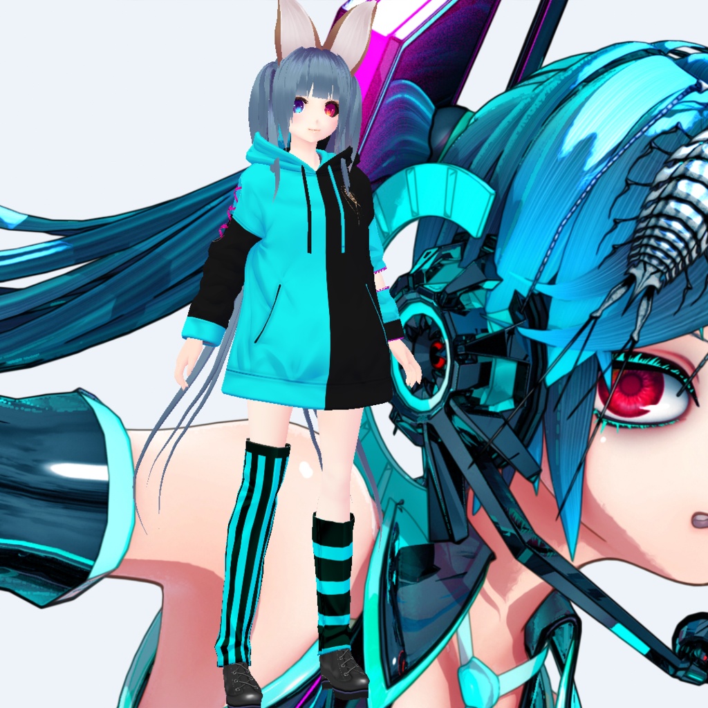 【無料】骸音シーエパーカー【Vroidパーカーテクスチャ】