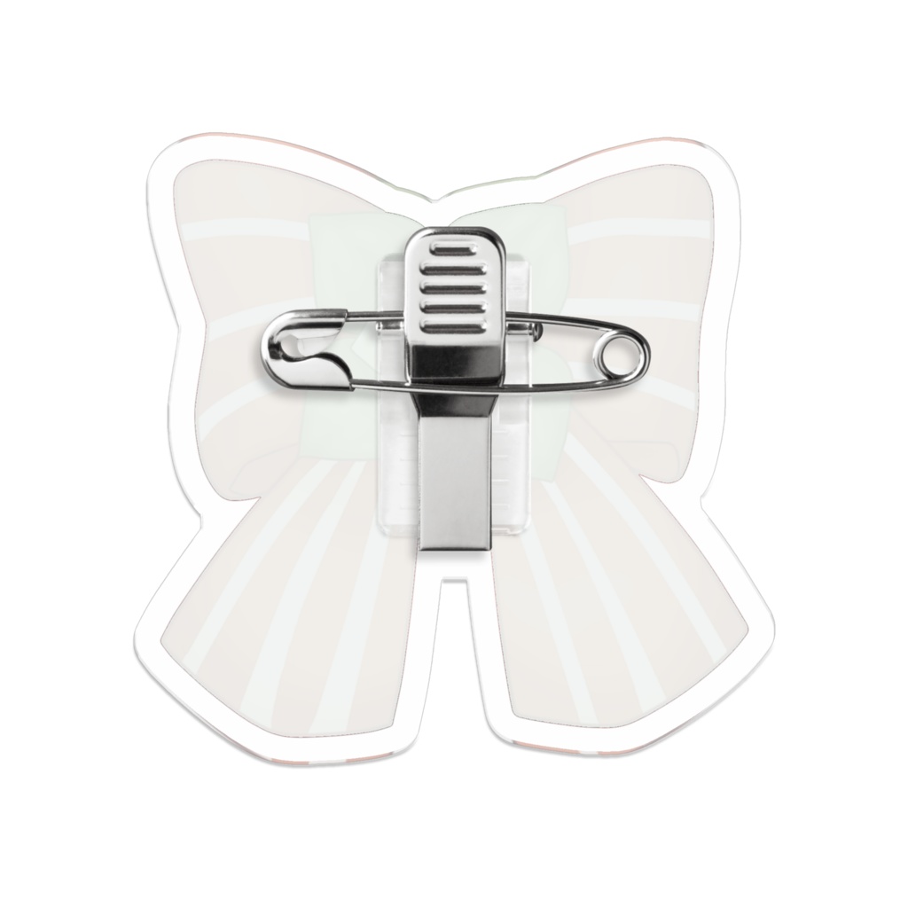 甘柿鬼さよ_モチーフリボン アクリルバッジ