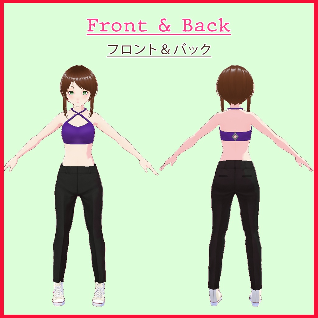 My Candy Wardrobe - Crossed Top || VRM & Vroid & Vroid Custom Items