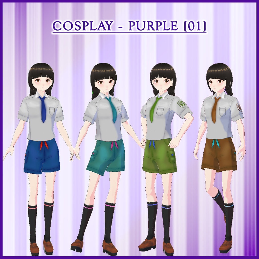 Cosplay: Pokémon Trainer Scarlet & Purple|| VRM & Vroid