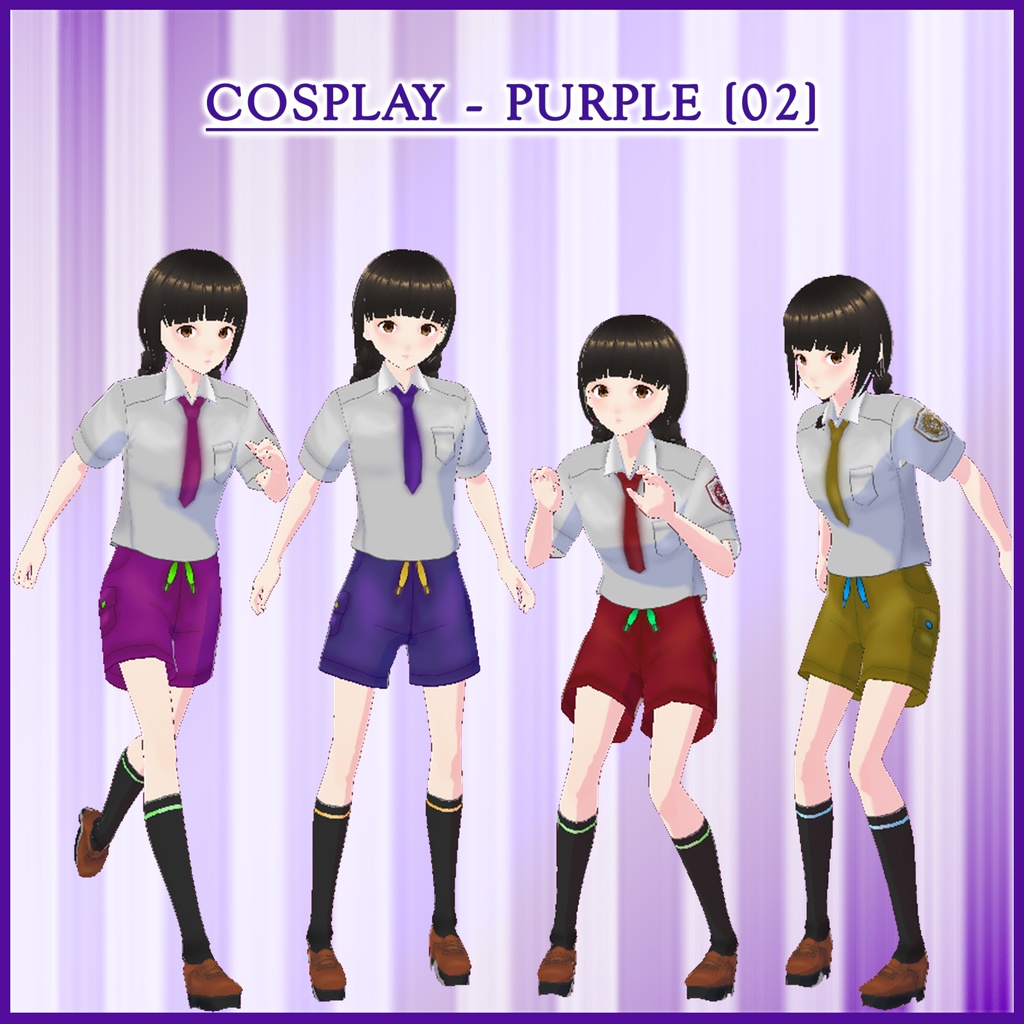 Cosplay: Pokémon Trainer Scarlet & Purple|| VRM & Vroid