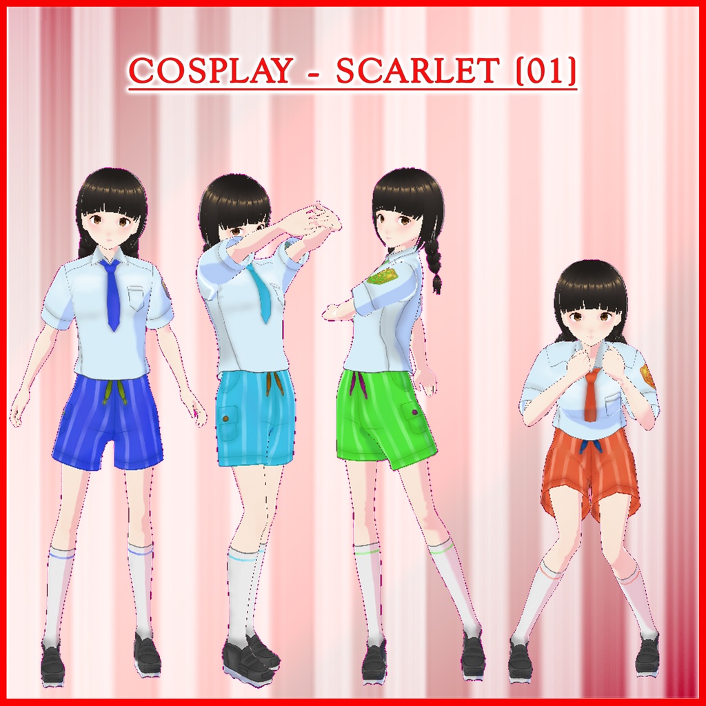 Cosplay: Pokémon Trainer Scarlet & Purple|| VRM & Vroid