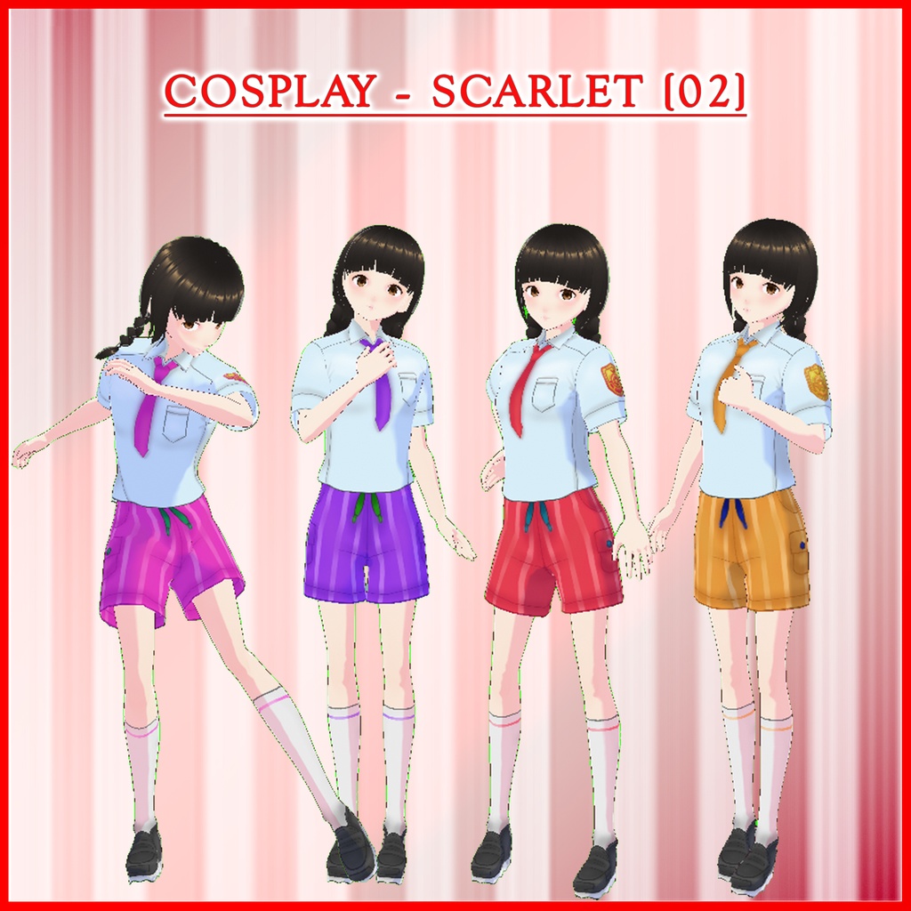 Cosplay: Pokémon Trainer Scarlet & Purple|| VRM & Vroid