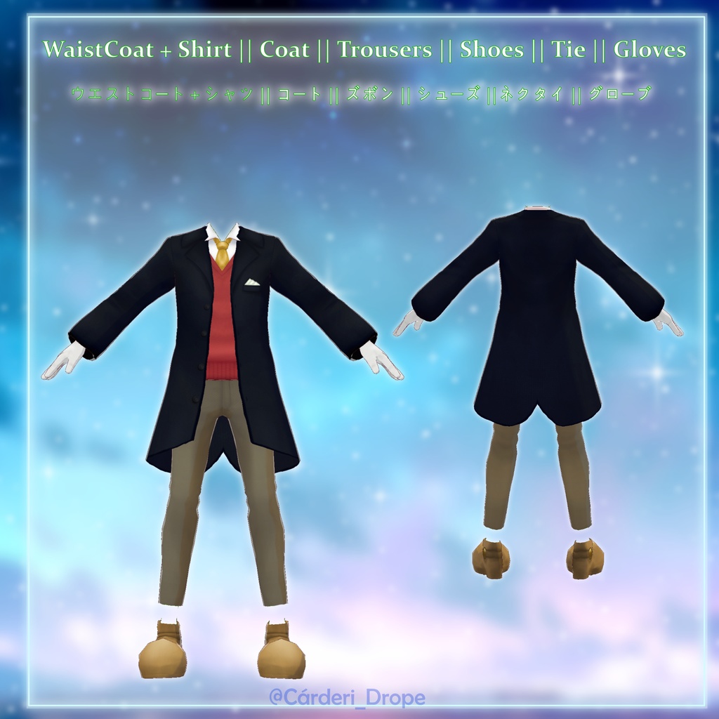 Jiminy Cricket || .fbx & .vroid & .vrm & .xroid & .xwear & .png || (Cárderi)