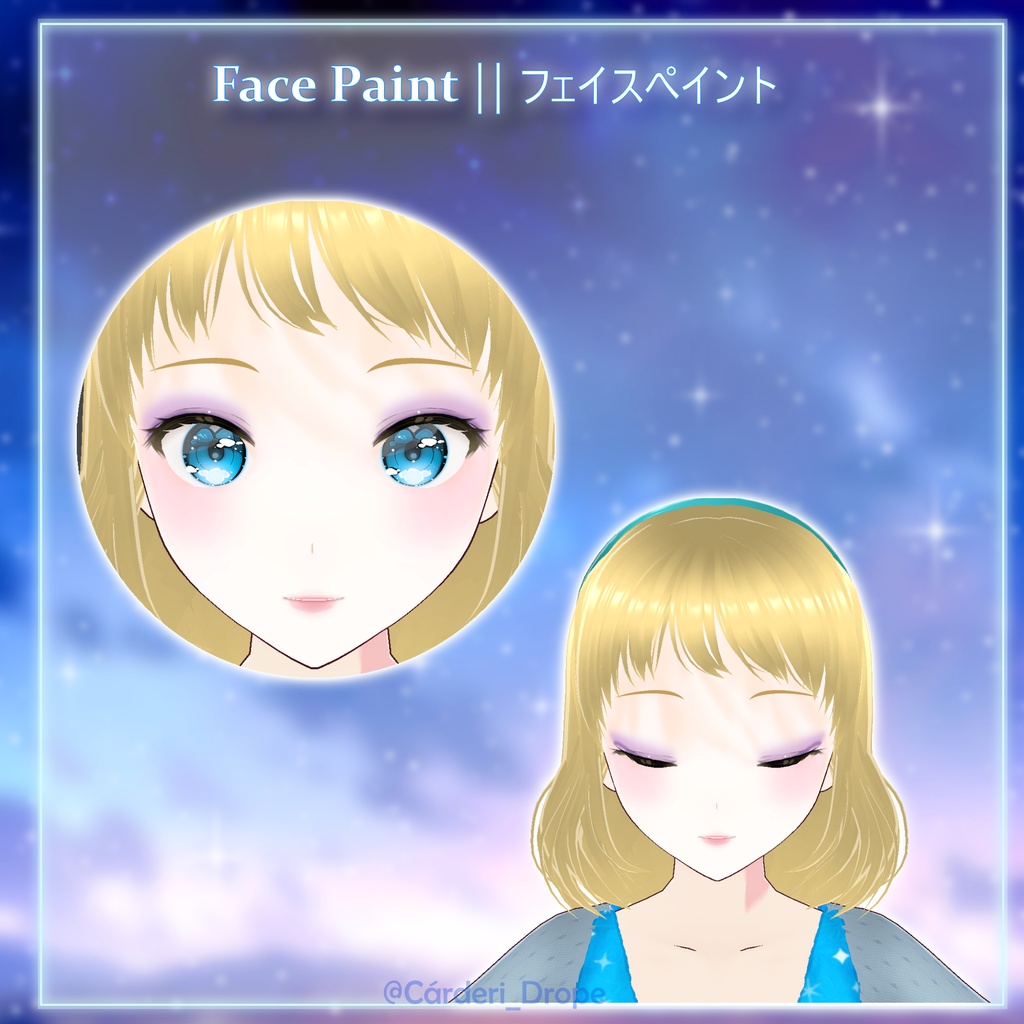 Blue Fairy Cosplay || .fbx & .png & .vroidcustomitem & .vrm & .vroid & .xwear || (Cárderi)