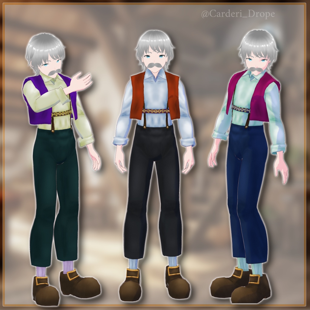 Geppetto Cosplay || .png & .vroidcustomitem & .vrm & .vroid || (Cárderi)
