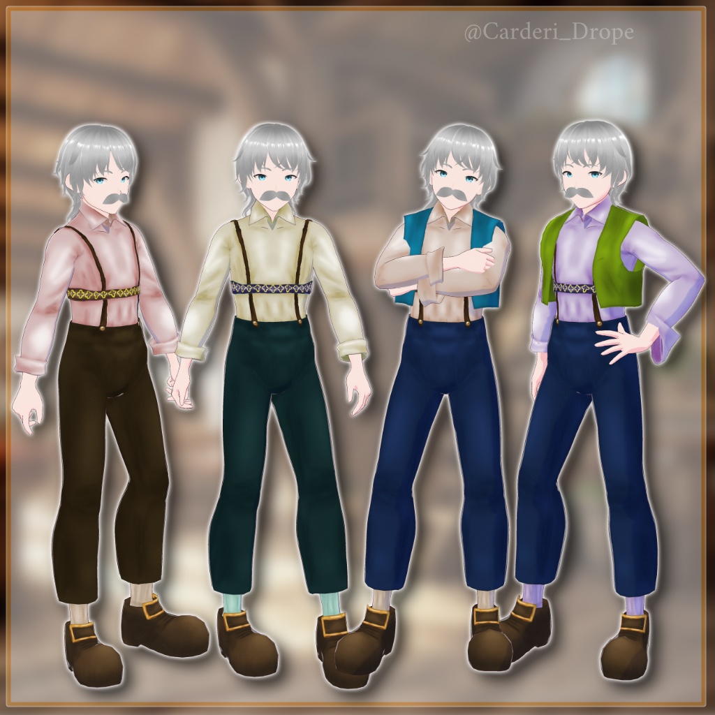 Geppetto Cosplay || .png & .vroidcustomitem & .vrm & .vroid || (Cárderi)