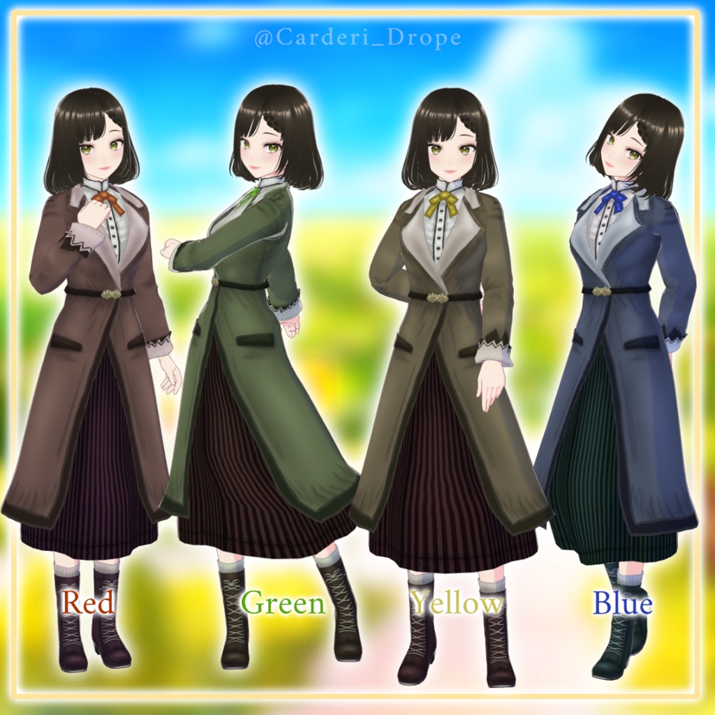 FULL SET / INDIVIDUAL ROBES || Ground Robe || グラウンド・ローブ || .png + .vroidcustomitem + .vrm + .vroid