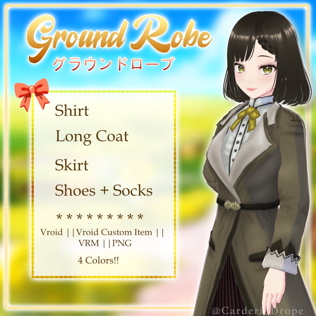Ground Robe || グラウンド・ローブ || .png + .vroidcustomitem + .vrm + .vroid