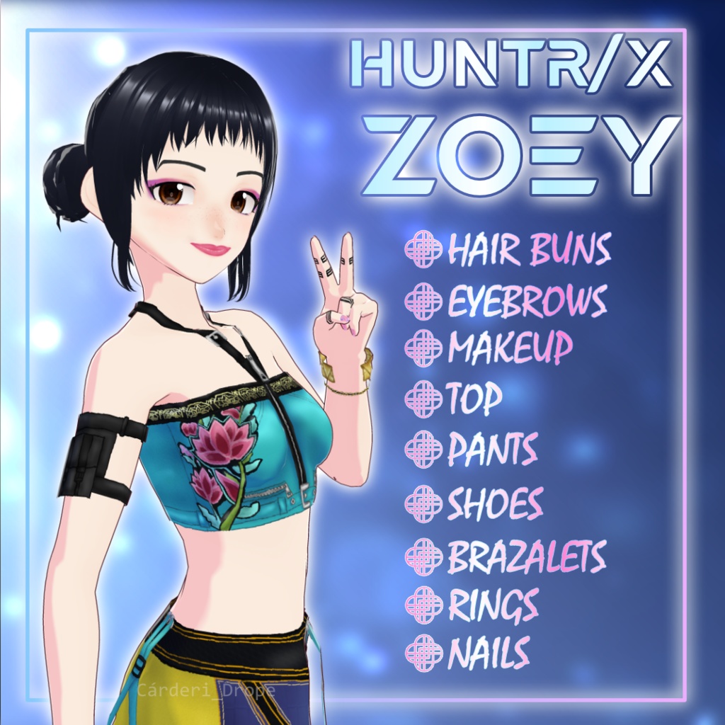 FULL SET / INDIVIDUAL PIECES || Huntrix || Zoey - "How It's Done" Outfit || ミラ - 「やり方」衣装 || .png + .vroidcustomitems + .vrm + .vroid