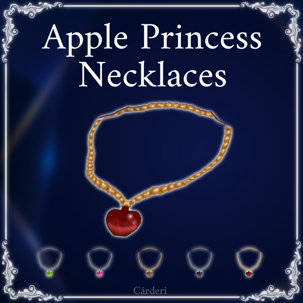 Apple Princess: Necklaces || .png & .vroidcustomitem || (Cárderi)