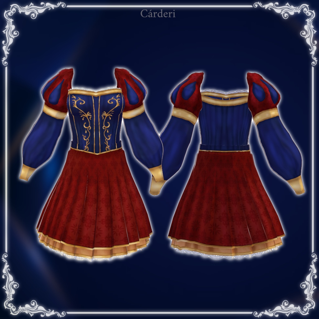 Apple Princess: Dresses || .png & .vroidcustomitem || (Cárderi)
