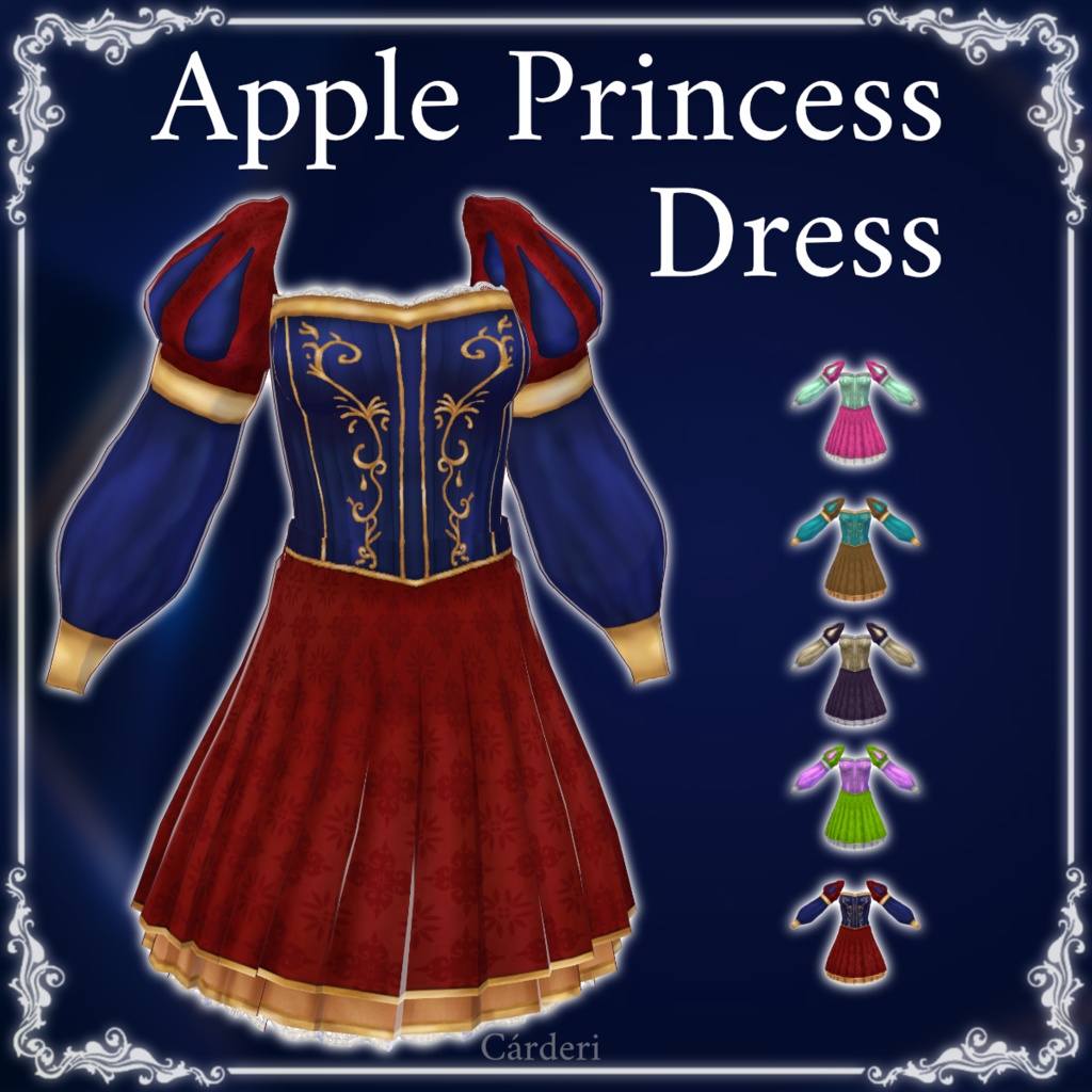 Apple Princess: Dresses || .png & .vroidcustomitem || (Cárderi)