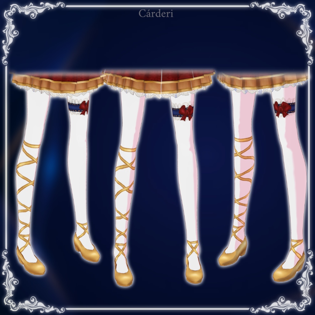 Apple Princess: Garter & LegWraps || .png & .vroidcustomitems || (Cárderi)