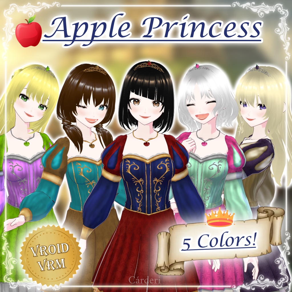 Apple Princess: Garter & LegWraps || .png & .vroidcustomitems || (Cárderi)