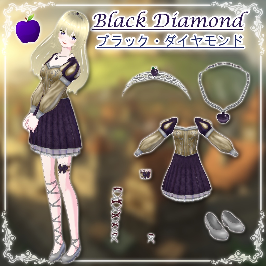 Apple Princess: Complete Set || .png & .vroidcustomitem & .vroid & .vrm || (Cárderi)