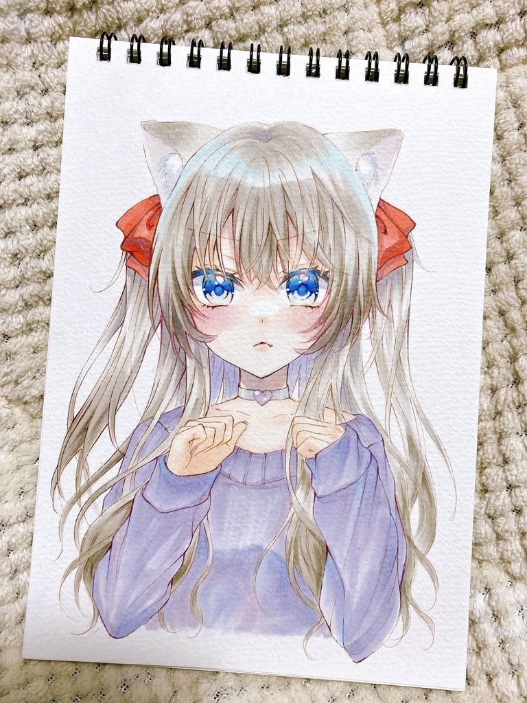 ◆2/24  22時〜販売【コピック原画】ラグドールちゃん🐈💜
