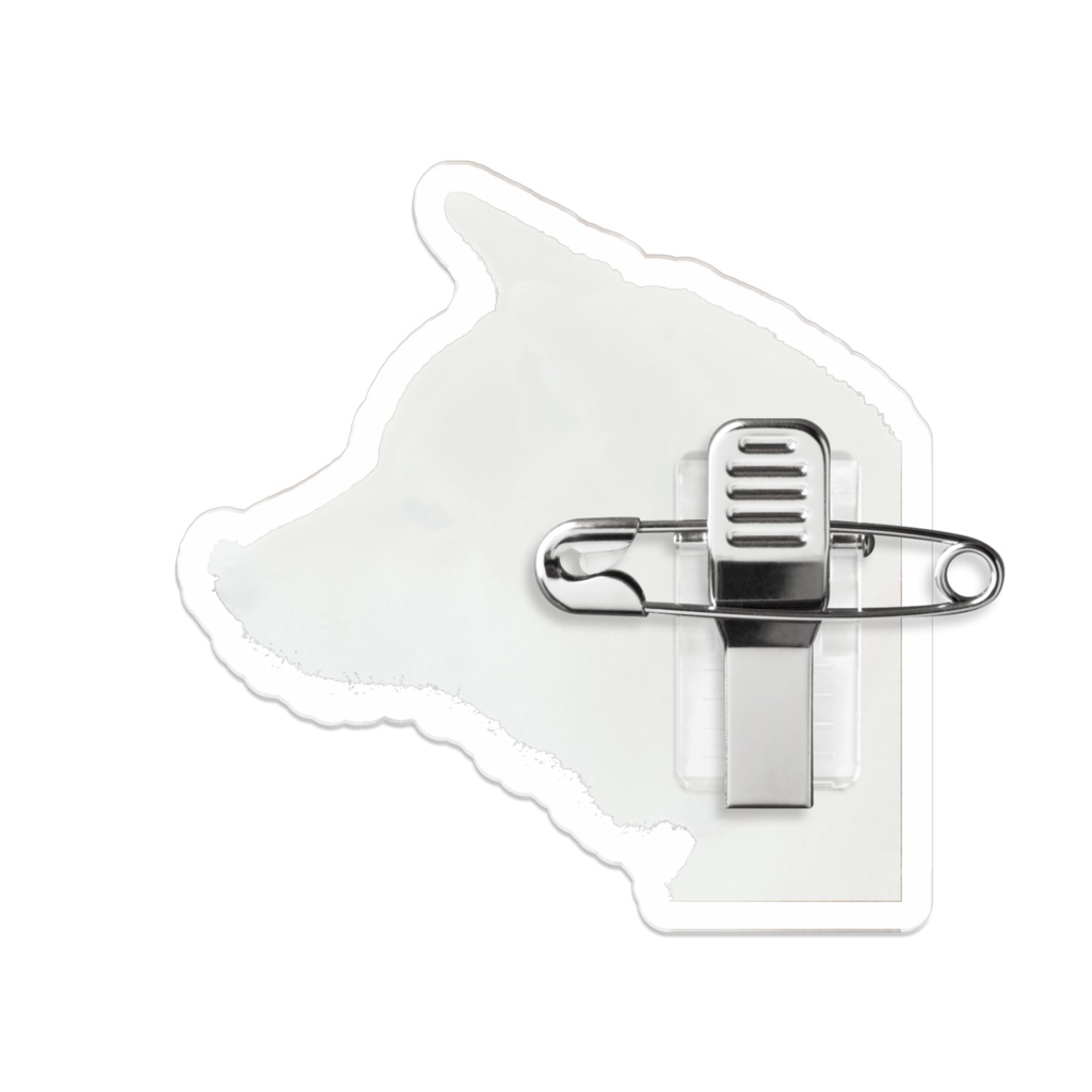 鼻に雪アクリルバッジ