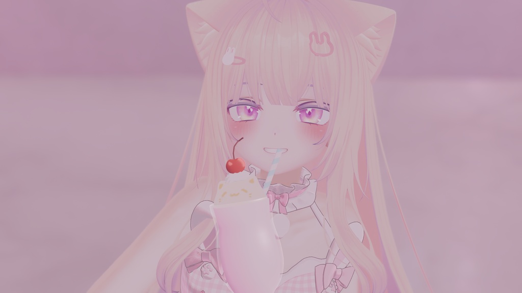 【VRC向け】🍹ゆめかわいいドリンク&ねこちゃんタピオカ🧋