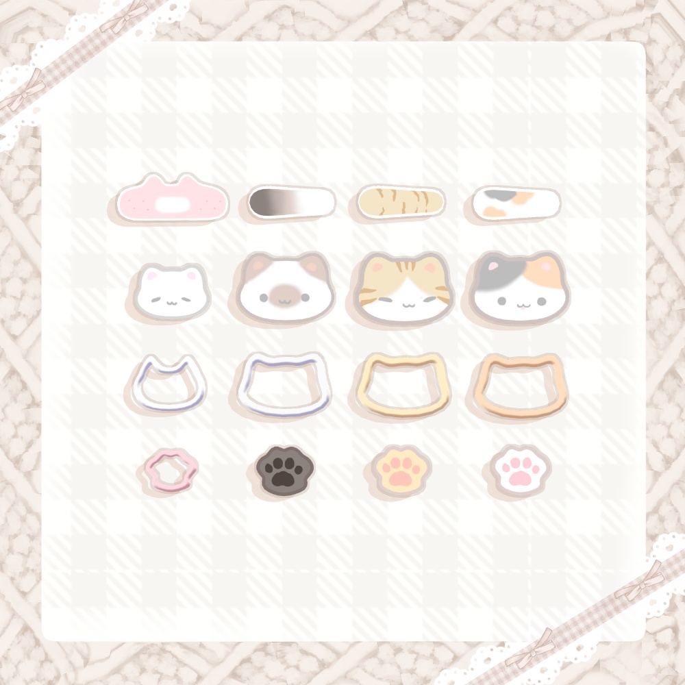 ねこちゃんヘアピンセット🐾