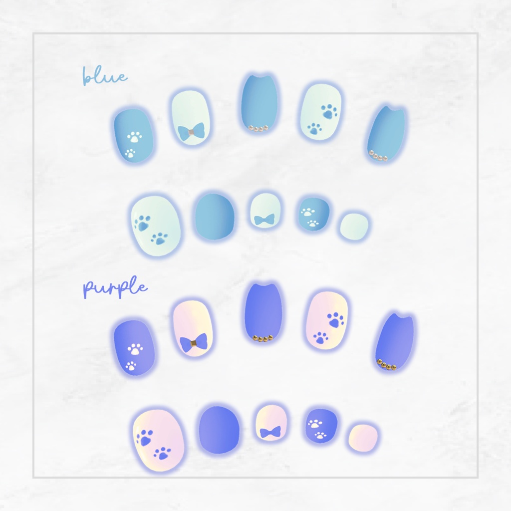 🖤キプのくろねこネイル🐾【まめふれんず・アズキ対応】