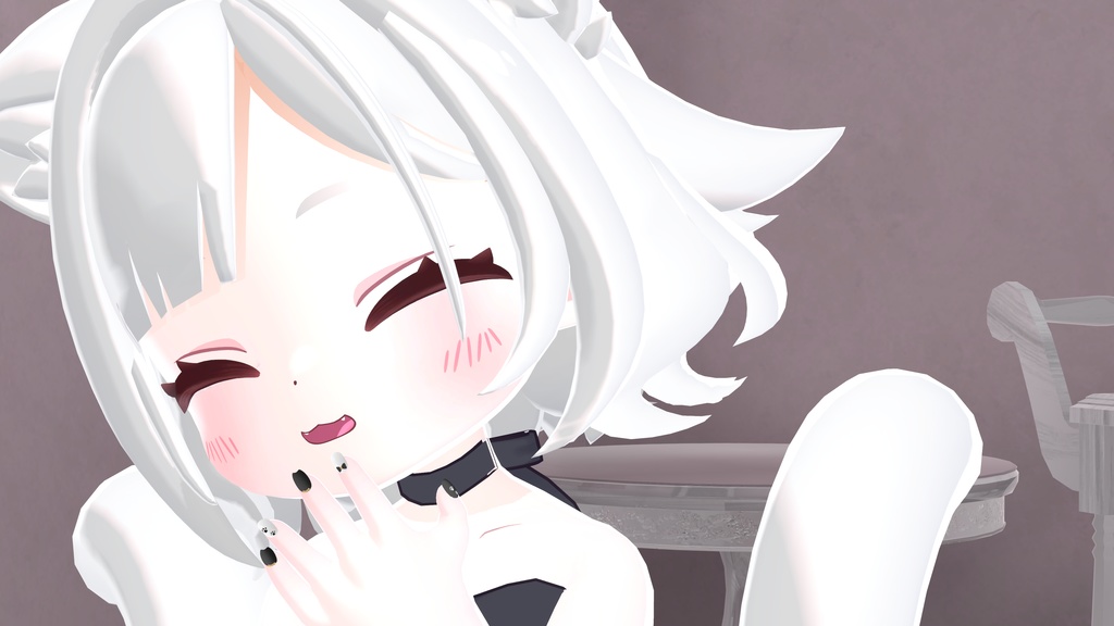 🖤キプのくろねこネイル🐾【まめふれんず・アズキ対応】