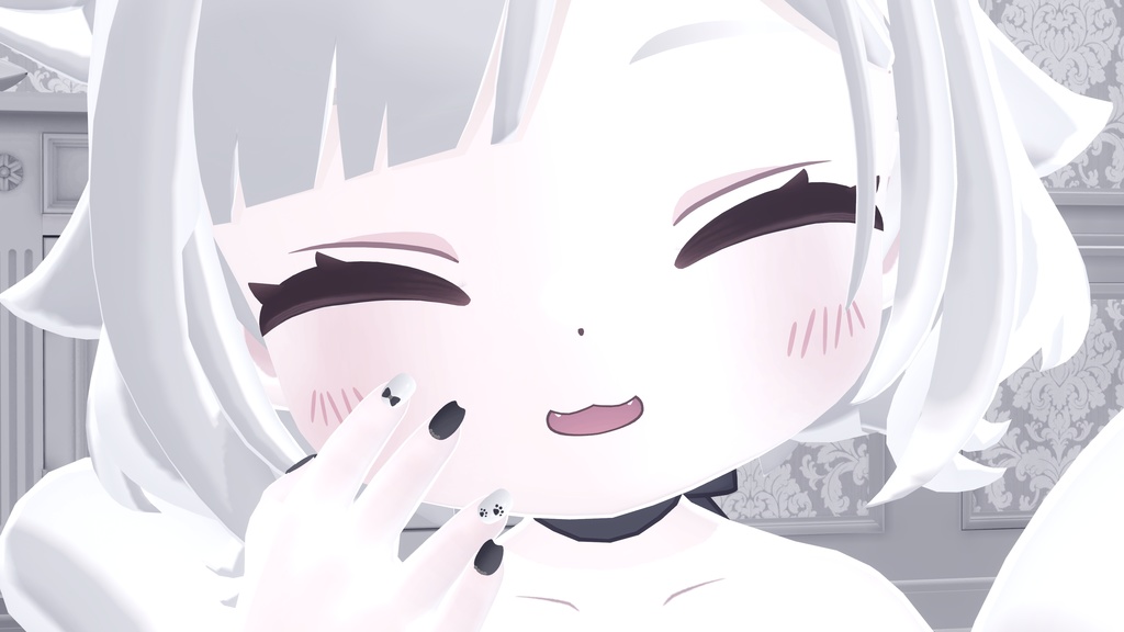 🖤キプのくろねこネイル🐾【まめふれんず・アズキ対応】