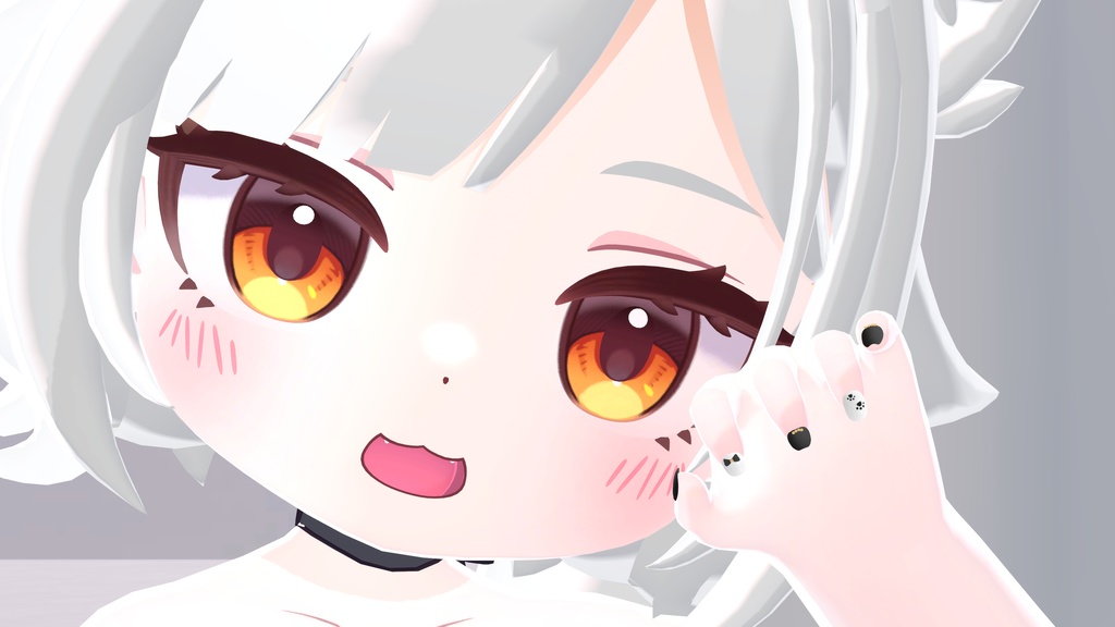 🖤キプのくろねこネイル🐾【まめふれんず・アズキ対応】