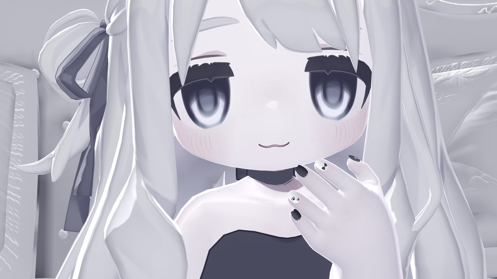 🖤キプのくろねこネイル🐾【まめふれんず・アズキ対応】