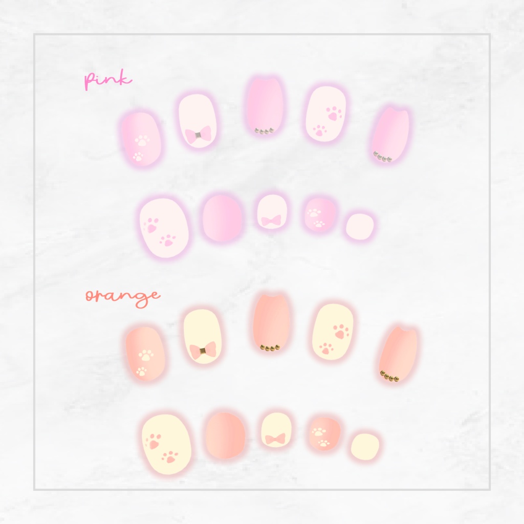 🖤キプのくろねこネイル🐾【まめふれんず・アズキ対応】