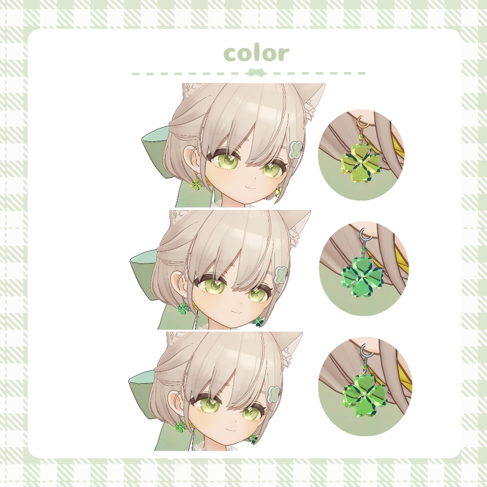 ꒰🍀フィユエ&しらつめ対応꒱Clover earring🍀