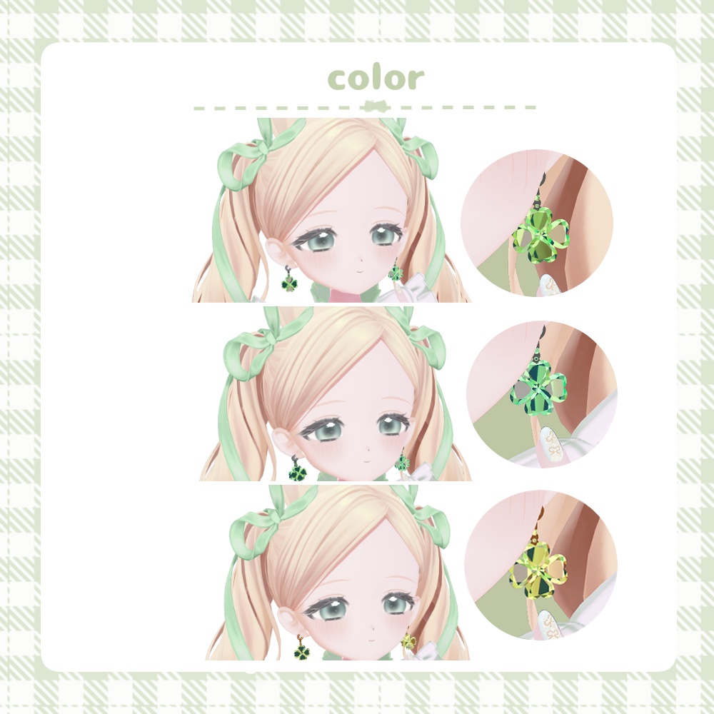 ꒰🍀フィユエ&しらつめ対応꒱Clover earring🍀