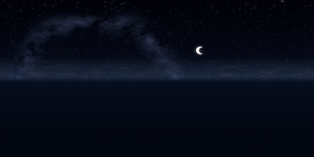【Skybox】三日月の夜 | ほしくずスカイボックス