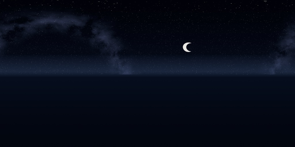 【Skybox】三日月の夜 | ほしくずスカイボックス