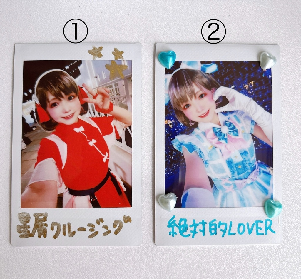 コスプレデコチェキ(お名前入れ可)　唐可可　2種