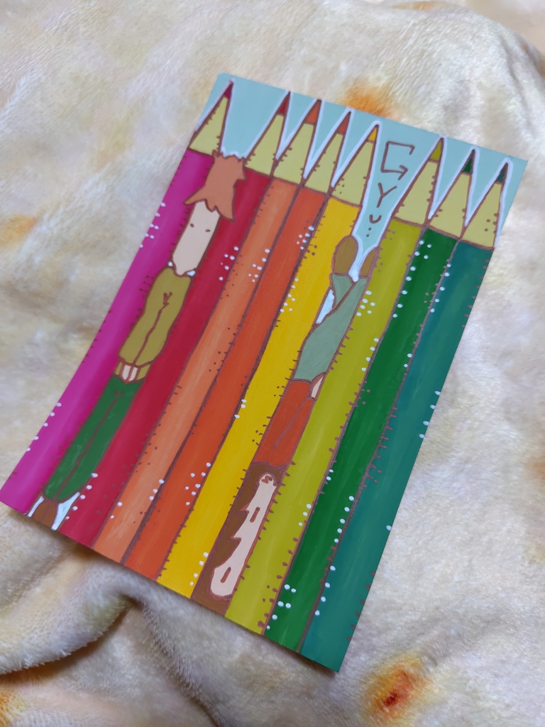 色鉛筆に挟まっちゃった💦原画