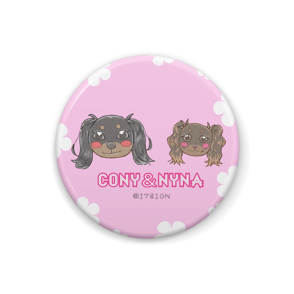 缶バッジ PI／白い花／32mm