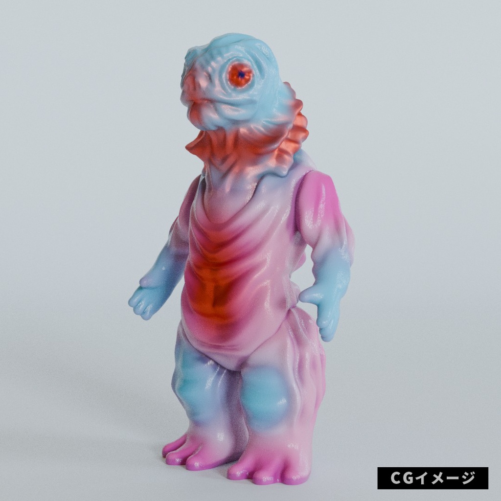 ソフビ風怪獣「水天怪獣 クラーゲン」フィギュア STL出データ
